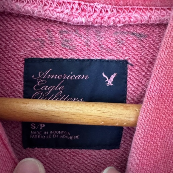 American eagle pink hooded sweatshirt Size Small - Picture 3 of 6